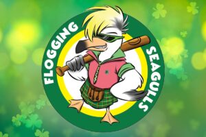 the flogging seagulls logo
